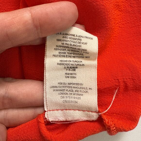 Free People Dream Big Polka Dot Jumpsuit Small Red Wide Leg Flowy Boho - Picture 9 of 9